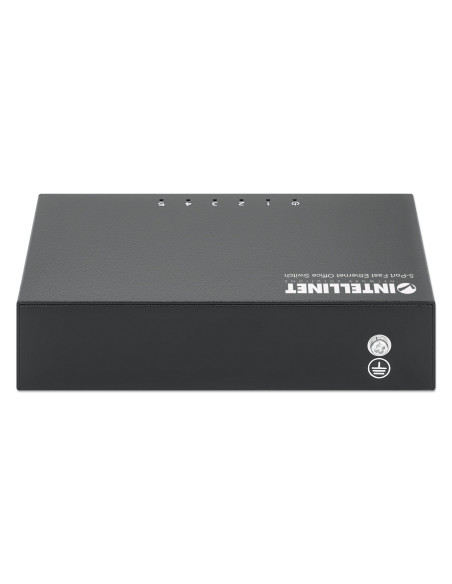 Switch Hub ethernet 10/100Mbps 5 porte desktop in metallo