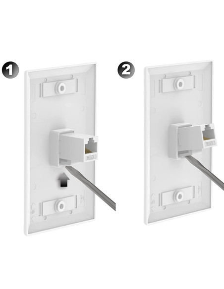 Accoppiatore RJ45 F/F UTP Cat6 Keystone Bianco