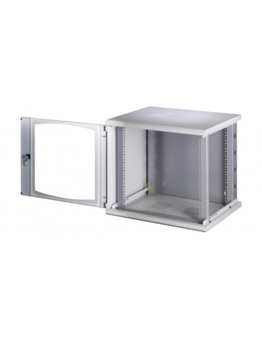 Armadio Rack 19'' a muro 13 unit&agrave sezione unica prof. 500mm Nero