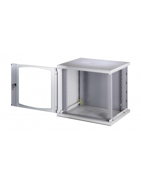 Armadio Rack 19'' a muro 13 unit&agrave sezione unica prof. 500mm Nero