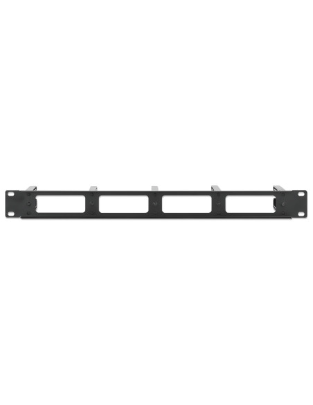 Pannello Passacavi 19'' 5 Anelli in Plastica 1U Nero