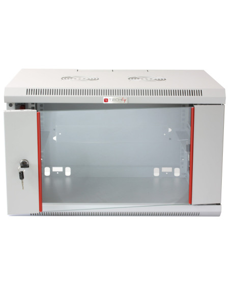 Armadio Rack 19'' a muro 9 unit&agrave sezione unica prof. 450mm Grigio