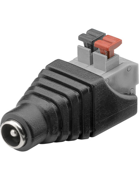 Adattatore Plug DC 2.1x5.5mm Femmina Terminal Block 2 pin con Pulsante
