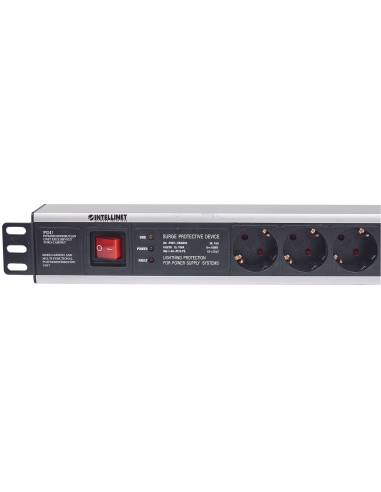 Multipresa per Rack 19'' 6 posti Spina Schuko Angolata 1.5U
