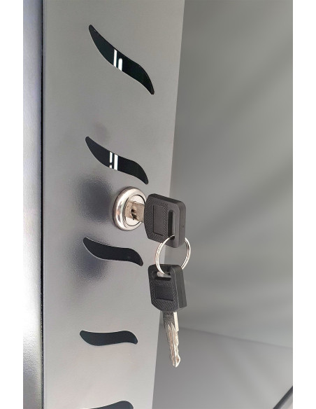 Armadio Rack 19'' a Muro 20 Unit&agrave P.450 mm Flat Pack Grigio