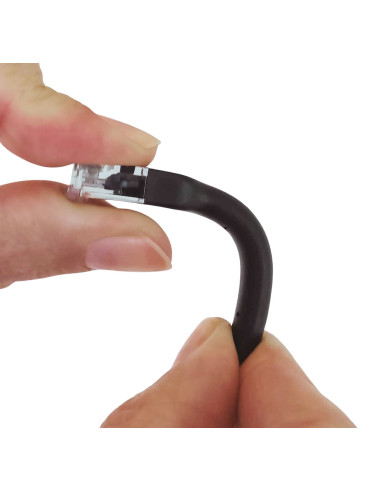 Cavo Slim Patch di Rete Pieghevole in Rame Cat.6A U/UTP 5m Nero