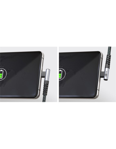 Cavo USB-C&trade Maschio Angolato a USB-C&trade Dritto 2m