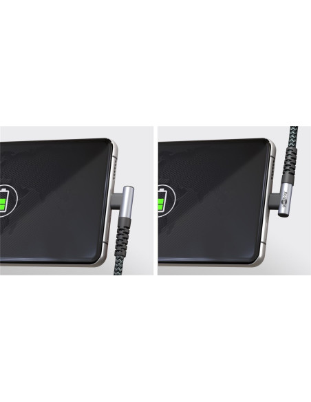 Cavo USB-C&trade Maschio Angolato a USB-C&trade Dritto 2m