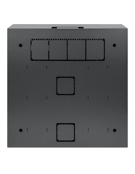 Armadio 19'' a muro a basso profilo con montanti orizzontali 4U e verticali 2U