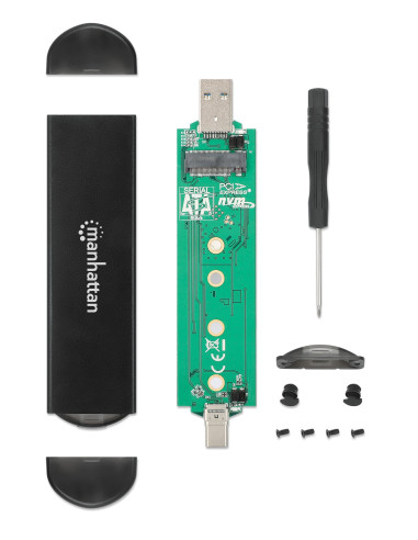 Box Esterno USB SSD M.2 NVMe e SATA Connessioni USB-C&trade e USB A