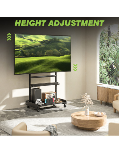 Supporto a Pavimento con Mensola per TV LCD/LED/Plasma 50-86''