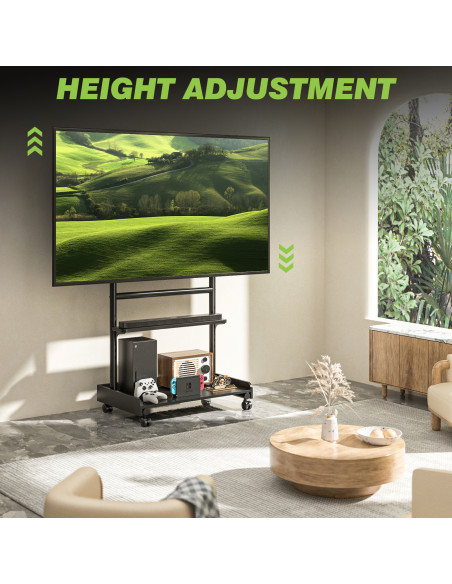 Supporto a Pavimento con Mensola per TV LCD/LED/Plasma 50-86''