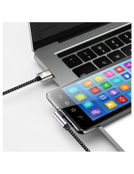 Cavo USB-C&trade Maschio 2.0 / USB-C&trade Maschio Angolato 3A 0