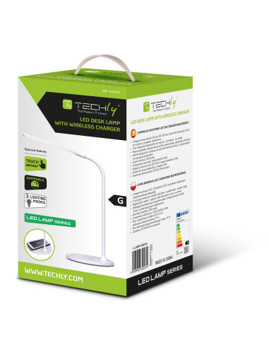 Lampada a 36 LED da Scrivania con Caricatore Wireless Integrato per Smartphone