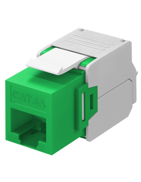 Frutto Keystone RJ45 Cat6A UTP 500MHz Verde