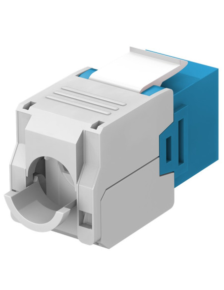 Frutto Keystone RJ45 Cat6A UTP 500MHz Blu