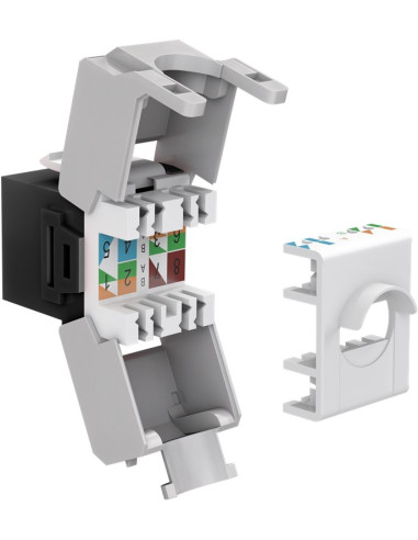 Frutto Keystone RJ45 Cat6A UTP 500MHz Nero