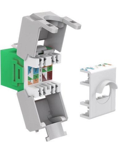 Frutto Keystone RJ45 Cat6A UTP 500MHz Verde