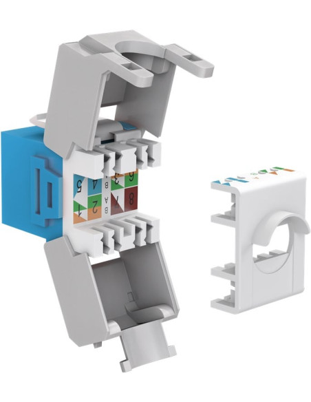Frutto Keystone RJ45 Cat6A UTP 500MHz Blu