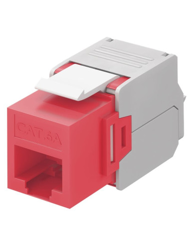 Frutto Keystone RJ45 Cat6A UTP 500MHz Rosso