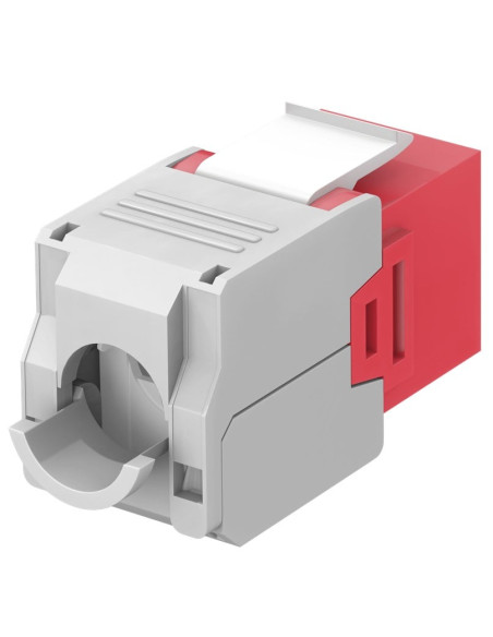 Frutto Keystone RJ45 Cat6A UTP 500MHz Rosso