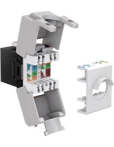 Frutto Keystone RJ45 Cat6A UTP 500MHz Nero
