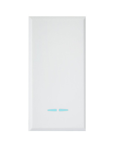 WHITEK S44 Deviatore Tasto con Gemma 1P 16AX Illuminabile 1 Modulo Bianco Opaco