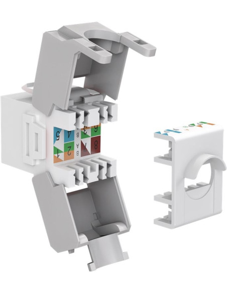Frutto Keystone RJ45 Cat6A UTP 500MHz Bianco