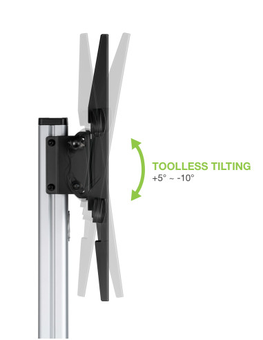 Supporto a Pavimento con Mensola Trolley TV LCD/LED 37-86''