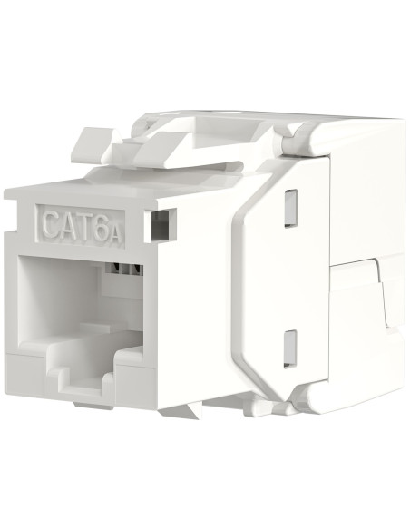 Frutto Keystone Cat.6A UTP Bianco con tappo antipolvere