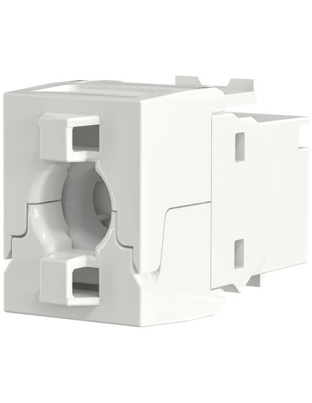 Frutto Keystone Cat.6A UTP Bianco con tappo antipolvere