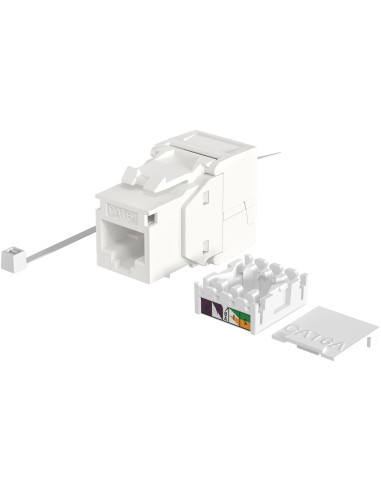 Frutto Keystone Cat.6A UTP Bianco con tappo antipolvere