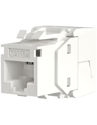 Frutto Keystone Cat.6A UTP Bianco con tappo antipolvere