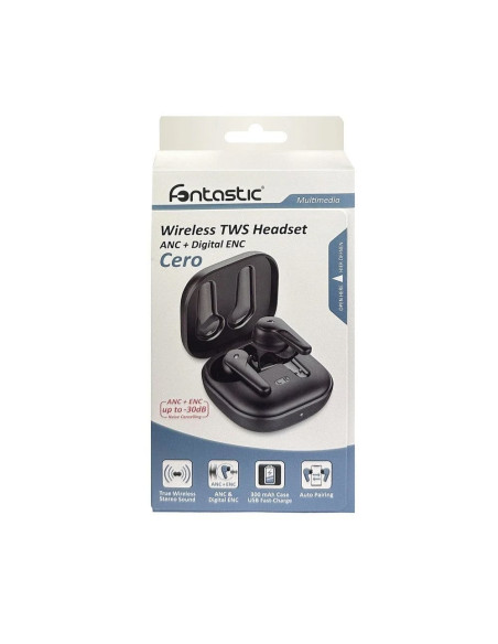 Auricolari Wireless BT v5.3 con Custodia di Ricarica 2 in 1 Nero