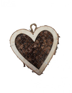 Cornice cuore in legno con...