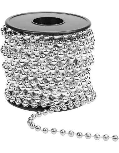 Rotolo perline 8 mm Argento 10 m...