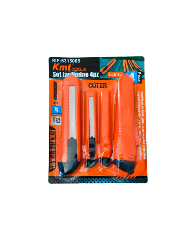 Kit 4 Taglierini Cutter 18mm + 9mm