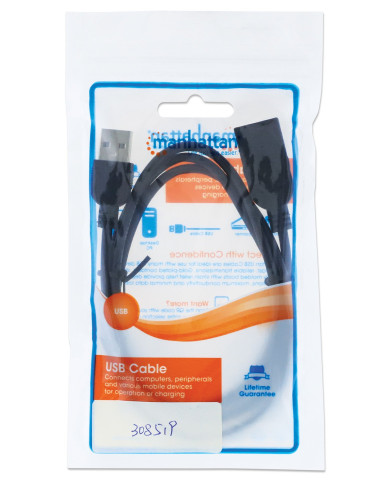 Cavo prolunga USB 2.0 Hi-Speed 1m Nero