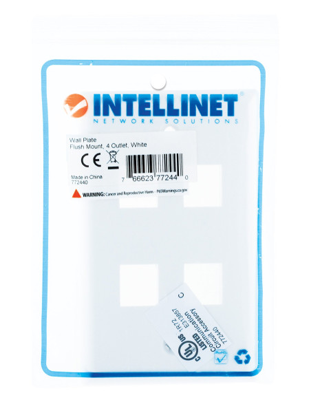 Placca Porta Frutti 4 Posti Mod.503 Bianco
