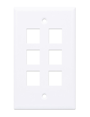 Placca Porta Frutti 6 Posti Mod.503 Bianco
