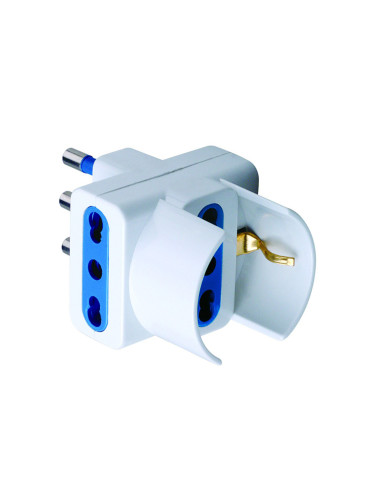 Adattatore Triplo Spina 2P+T 16A