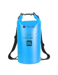 Sacca Impermeabile 20L Dry Bag con Tracolla Regolabile Azzurro