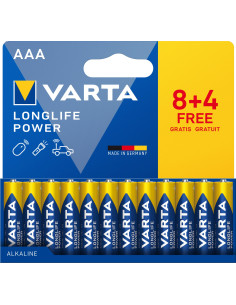 Confezione 12 Batterie Varta Longlife Power Ministilo AAA