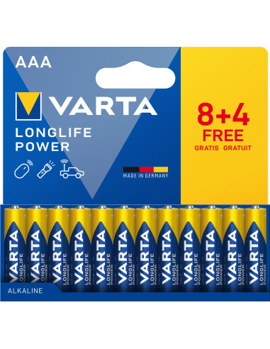 Confezione 12 Batterie Varta Longlife Power Ministilo AAA