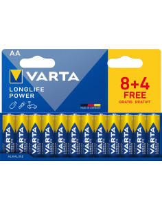 Confezione 12 Batterie Varta Longlife Power Stilo AA