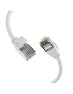 Cavo di Rete Patch in Rame Cat.6A U/FTP TPE 4mm Ultraflex Bianco 1m 2
