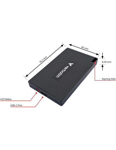 Metal Mini SSD USB-C&trade 3.2 Gen 2x2 1 TB