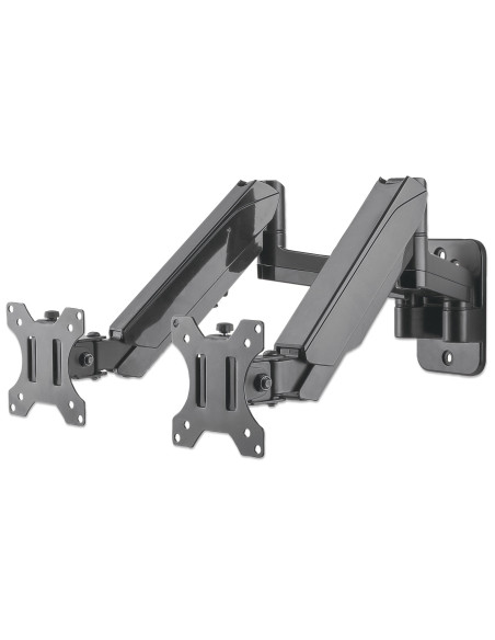 Staffa a Muro con Molla a Gas per due Monitor 17-32''