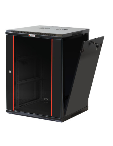 Armadio Rack 19'' a muro 15 unit&agrave sezione unica prof. 600mm Nero