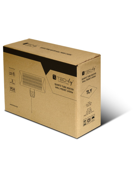 Stufetta da Parete al Quarzo per Interno Esterno IP24 2400W
